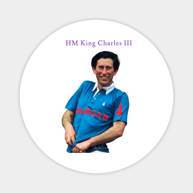 King Charles III Polo 1987 - Royal Streetwear Magnet by Art2Wear